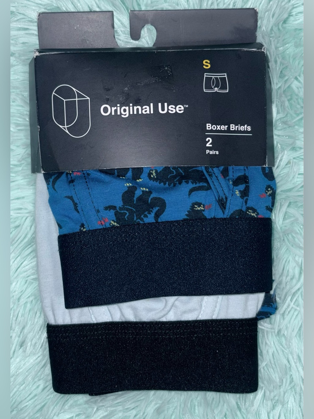 Original Use Men's Boxer Briefs - Blue & White (2-Pack)